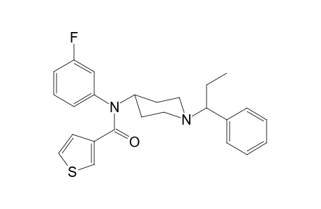 N-3-Fluorophenyl-N-[1-(1-phenylpropyl)piperidin-4-yl]thiophene-3-carboxamide