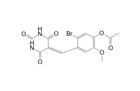 5-bromo-2-methoxy-4-[(2,4,6-trioxotetrahydro-5(2H)-pyrimidinylidene)methyl]phenyl acetate