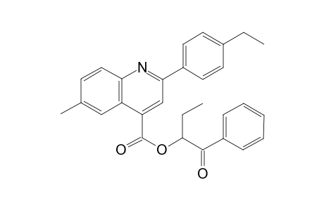 4-Quinolinecarboxylic acid, 2-(4-ethylphenyl)-6-methyl-, 1-benzoylpropyl ester