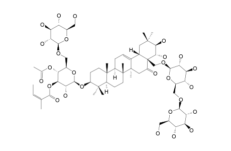 #4;SORBIFOLIASIDE-J;3-O-BETA-D-GLUCOPYRANOSYL-(1->6)-(3-O-ANGELOYL-4-O-ACETYL)-BETA-D-GLUCOPYRANOSYL-16-OXO-SANICULAGENIN-C-28-O-BETA-D-GLUCOPYRANOSYL-(1->6)-B