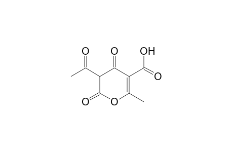 5-acetyl-5,6-dihydro-4,6-dioxo-2-methyl-4H-pyran-3-carboxylic acid