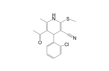 5-acetyl-4-(2-chlorophenyl)-6-methyl-2-(methylsulfanyl)-1,4-dihydro-3-pyridinecarbonitrile