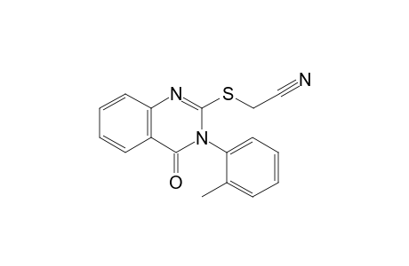 {[3-(2-Methylphenyl)-4-oxo-3,4-dihydro-2-quinazolinyl]sulfanyl}acetonitrile