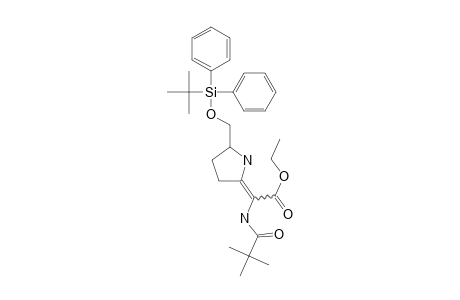 Ethyl (R)-2-[5-(tert-butyldiphenylsiloxymethyl)pyrrolidin-2-ylidene]-2-(tert-butylcarbonylamino)acetate