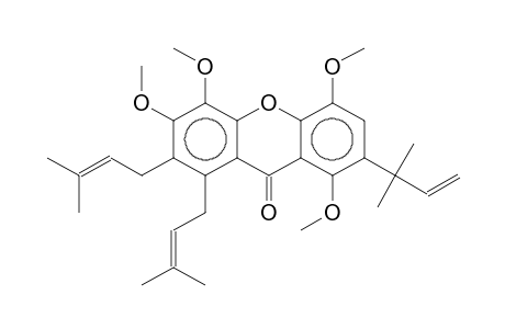 1,4,5,6-TETRAMETHOXY-2-(1,1-DIMETHYL-2-PROPENYL)-7,8-DI-(3-METHYL-2-BUTENYL)-XANTHONE