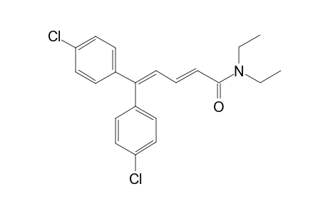 5,5-bis[4-Chlorophenyl]penta-2,4-dienoic acid N,N-diethylamide