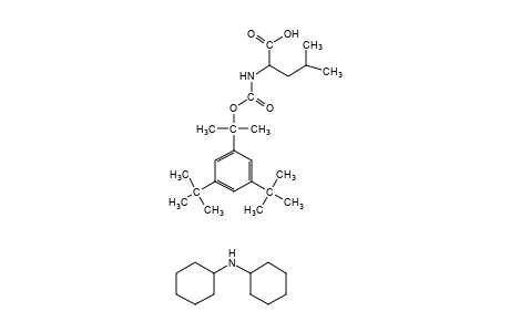 N-carboxyleucine, N-(3,5-di-tert-butyl-alpha,alpha-dimethylbenzyl) ester, compound with dicyclohexylamine (1:1)