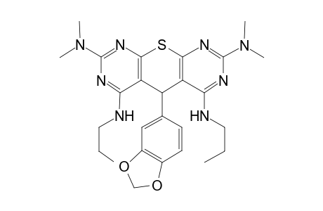 2,8-Bis(dimethylamino)-4,6-bis(propylamino)-5-(3,4-methylenedioxyphenyl)-5H-thiopyrano[2,3-d:6,5-d']dipyrimidine