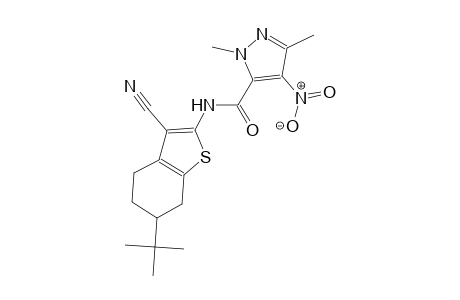 N-(6-tert-butyl-3-cyano-4,5,6,7-tetrahydro-1-benzothien-2-yl)-1,3-dimethyl-4-nitro-1H-pyrazole-5-carboxamide