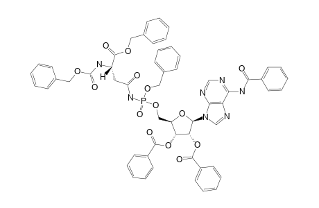 O-(6-N-BENZOYL-2',3'-O-DIBENZOYLADENOSINE-5'-O-YL)-N-(O-BENZYL-N-BENZYLOXYCARBONYL-L-ASPARAGINYL)-O-BENZYLOXYPHOSPHORAMIDATE