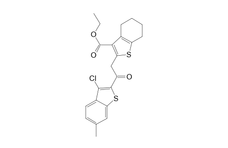 2-[2-(3-chloro-6-methyl-benzo[b]thiophen-2-yl)-2-oxo-ethyl]-4,5,6,7-tetrahydro-benzo[b]thiophene-3-carboxylic acid ethyl ester