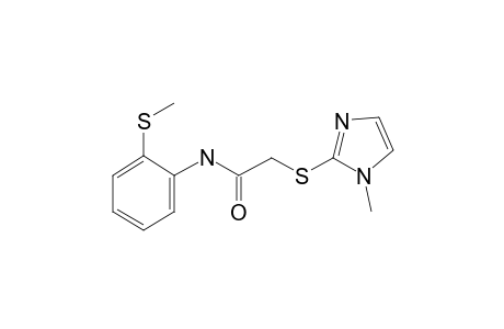 Acetamide, 2-(1-methyl-2-imidazolylthio)-N-(2-methylthiophenyl)-