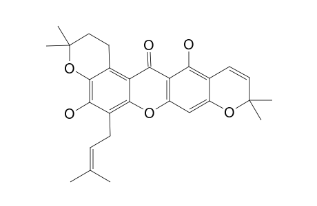 MANGOSTENONE-B;1,6-DIHYDROXY-5-(3-METHYLBUT-2-ENYL)-6',6'-DIMETHYLPYRANO-(2',3':3,2)-6'',6''-DIMETHYL-4'',5''-DIHYDROPYRANO-(2'',3'':7,8)-XANTHONE