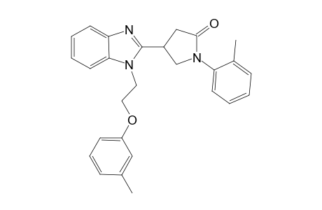 2-Pyrrolidinone, 4-[1-[2-(3-methylphenoxy)ethyl]-1H-1,3-benzimidazol-2-yl]-1-(2-methylphenyl)-