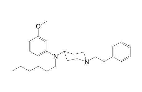 N-Hexyl-N-(3-methoxyphenyl)-1-(2-phenylethyl)piperidin-4-amine