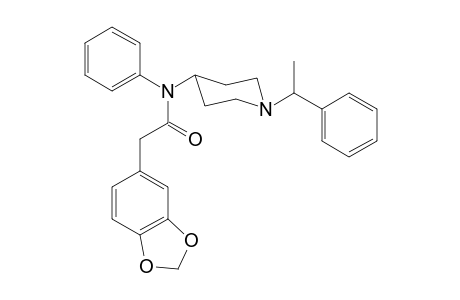 2-(1,3-Benzodioxol-5-yl)-N-phenyl-N-[1-(1-phenylethyl)piperidin-4-yl]acetamide
