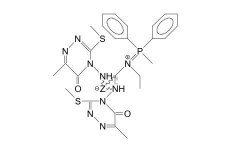 (N-Et-<me-diphe-phosphoranylidenamino>)-N,N'-bis(6-me-3-me-S-5-oxo-4,5-dihydro-1,2,4-triazin-4-yl)carbodiimide betaine