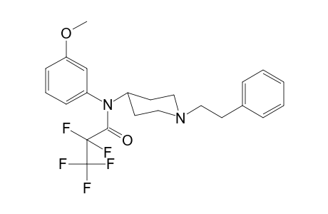 2,2,3,3,3-Pentafluoro-N-(3-methoxyphenyl)-N-[1-(2-phenylethyl)piperidin-4-yl]propanamide