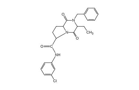 2-benzyl-3'-chloro-1,4-dioxo-3-ethyloctahydropyrrolo[1,2-a]pyrazin-6-carboxy-6-carboxanilide