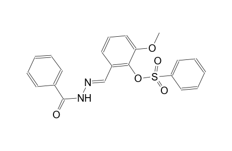 2-[(E)-(benzoylhydrazono)methyl]-6-methoxyphenyl benzenesulfonate