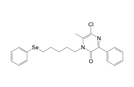 5-chloro-6-methyl-3-phenyl-1-[5-(phenylseleno)pentyl]pyrazin-2-one