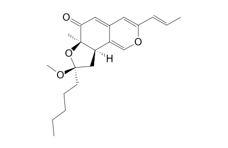 MONAPURONE-B;(6AR,8S,9AR)-8-METHOXY-6A-METHYL-8-PENTYL-3-[(E)-PROP-1-ENYL]-6A,8,9,9A-TETRAHYDRO-6H-FURO-[2,3-H]-ISOCHROMEN-6-ONE