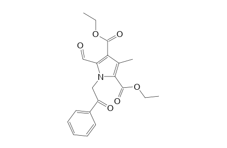 5-Formyl-3-methyl-1-phenacyl-pyrrole-2,4-dicarboxylic acid diethyl ester