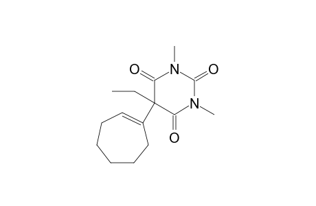 2,4,6(1H,3H,5H)-Pyrimidinetrione, 5-(1-cyclohepten-1-yl)-5-ethyl-1,3-dimethyl-