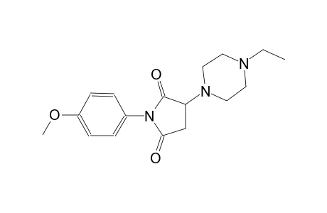 3-(4-ethyl-1-piperazinyl)-1-(4-methoxyphenyl)-2,5-pyrrolidinedione