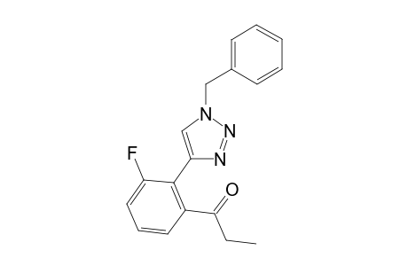 1-(2-(1-benzyl-1H-1,2,3-triazol-4-yl)-3-fluorophenyl)propan-1-one