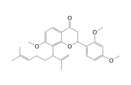 (4H)1-Benzopyran-4-one, 2,3-dihydro-7-methoxy-2-(2,4-dimethoxyphenyl)-8-[5-methyl-2-(1-methylethenyl)-4-hexenyl]-