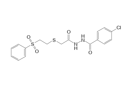 1-(p-chlorobenzoyl)-2-{{[2-(phenylsulfonyl)ethyl]thio}acetyl}hydrazine