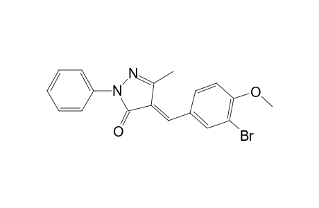Pyrazol-5(4H)-one, 4-(3-bromo-4-methoxybenzylideno)-3-methyl-1-phenyl-