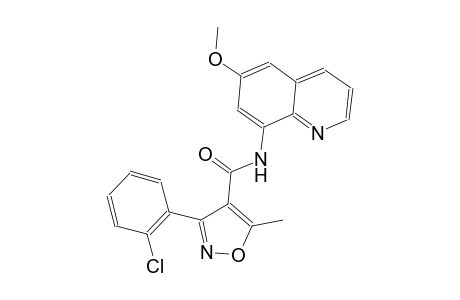 4-isoxazolecarboxamide, 3-(2-chlorophenyl)-N-(6-methoxy-8-quinolinyl)-5-methyl-