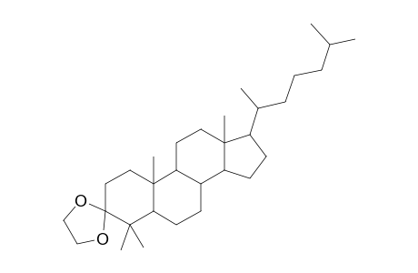 Cholestan-3-one, 4,4-dimethyl-, cyclic 1,2-ethanediyl acetal, (5.alpha.)-