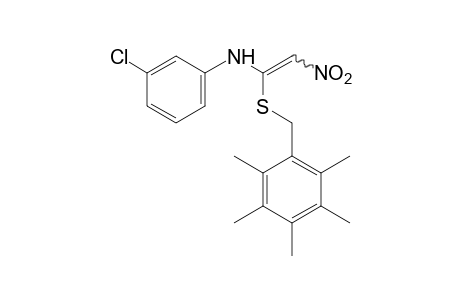 m-chloro-N-{2-nitro-1-[(2,3,4,5,6-pentamethylbenzyl)thio]vinyl}aniline