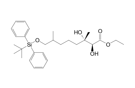 (2S,3S)-8-[tert-butyl(diphenyl)silyl]oxy-2,3-dihydroxy-3,7-dimethyl-caprylic acid ethyl ester