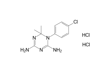 1-(p-chlorophenyl)-4,6-diamino-1,2-dihydro-2,2-dimethyl-s-triazine, dihydrochloride