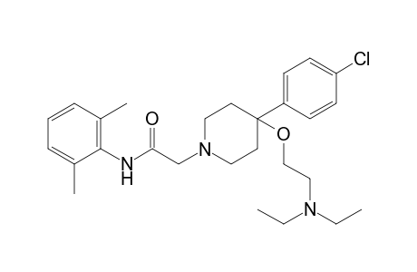 2-{4-(p-Chlorophenyl)-4-[2-(diethflamino)ethoxy]piperidino}-6'-methyl-o-acetotoluidide