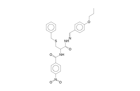 N-(1-[(Benzylsulfanyl)methyl]-2-oxo-2-[(2E)-2-(4-propoxybenzylidene)hydrazino]ethyl)-4-nitrobenzamide