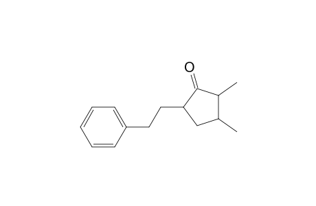 2,3-Dimethyl-5-(2-phenylethyl)cyclopentanone