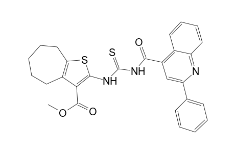 methyl 2-[({[(2-phenyl-4-quinolinyl)carbonyl]amino}carbothioyl)amino]-5,6,7,8-tetrahydro-4H-cyclohepta[b]thiophene-3-carboxylate