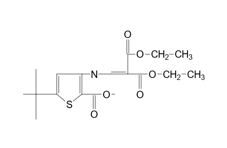 5-tert-butyl-[(2,2-dicarboxyvinyl)amino]-2-thiophenecarboxylic acid, 3,3-diethyl 2-methyl ester