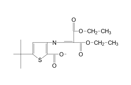 5-tert-butyl-[(2,2-dicarboxyvinyl)amino]-2-thiophenecarboxylic acid, 3,3-diethyl 2-methyl ester