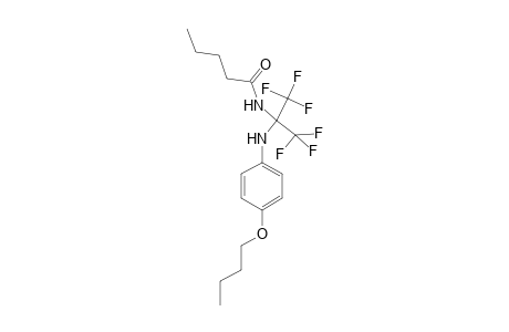 N-[1-(4-Butoxyanilino)-2,2,2-trifluoro-1-(trifluoromethyl)ethyl]valeramide