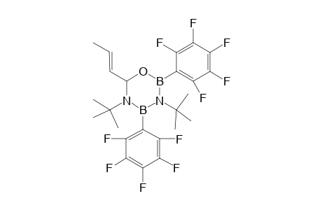 2H-1,3,5,2,4-Oxadiazadiborine, 3,5-bis(1,1-dimethylethyl)tetrahydro-2,4-bis(pentafluorophenyl)-6-(1- propenyl)-