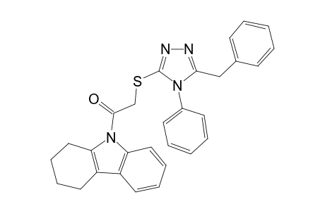 2-[(5-Benzyl-4-phenyl-1,2,4-triazol-3-yl)sulfanyl]-1-(1,2,3,4-tetrahydrocarbazol-9-yl)ethanone