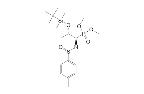 (S(S),1R,2S)-(+)-DIMETHYL-1-(PARA-TOLUENESULFINYLAMINO)-2-(TERT.-BUTYLDIMETHYLSILYLOXY)-PROPYLPHOSPHONATE