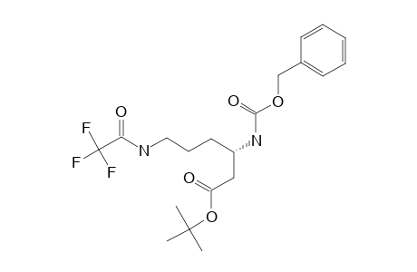 N(BETA)-BENZYLOXYCARBONYL-N(EPSILON)-TRIFLUOROACETYL-(S)-BETA-LYSINE-TERT.-BUTYLESTER