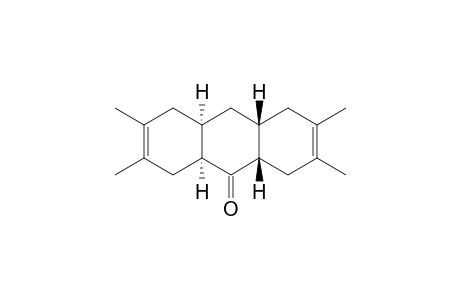 (+-)-2,3,6,7-Tetramethyl-4,4a.alpha.,5,8,8a.beta.,9a.beta.,10,10a.beta.-octahydroanthracen-9(1H)-one